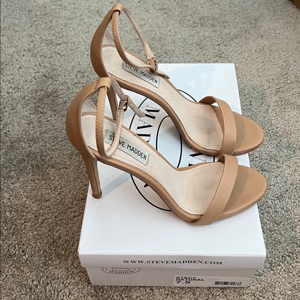 Steve Madden Nude Strappy Heels